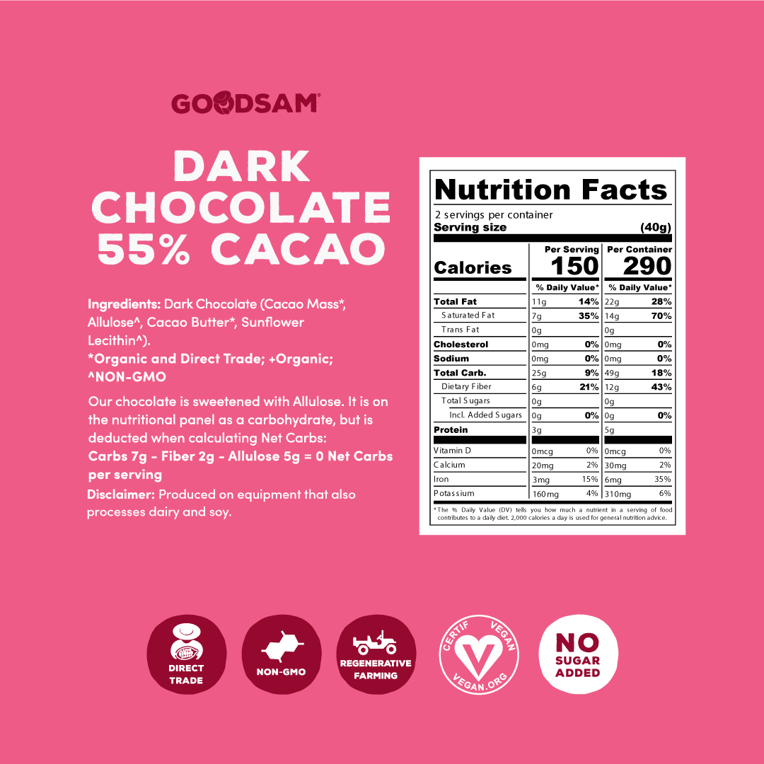 55% Plain Chocolate Bar