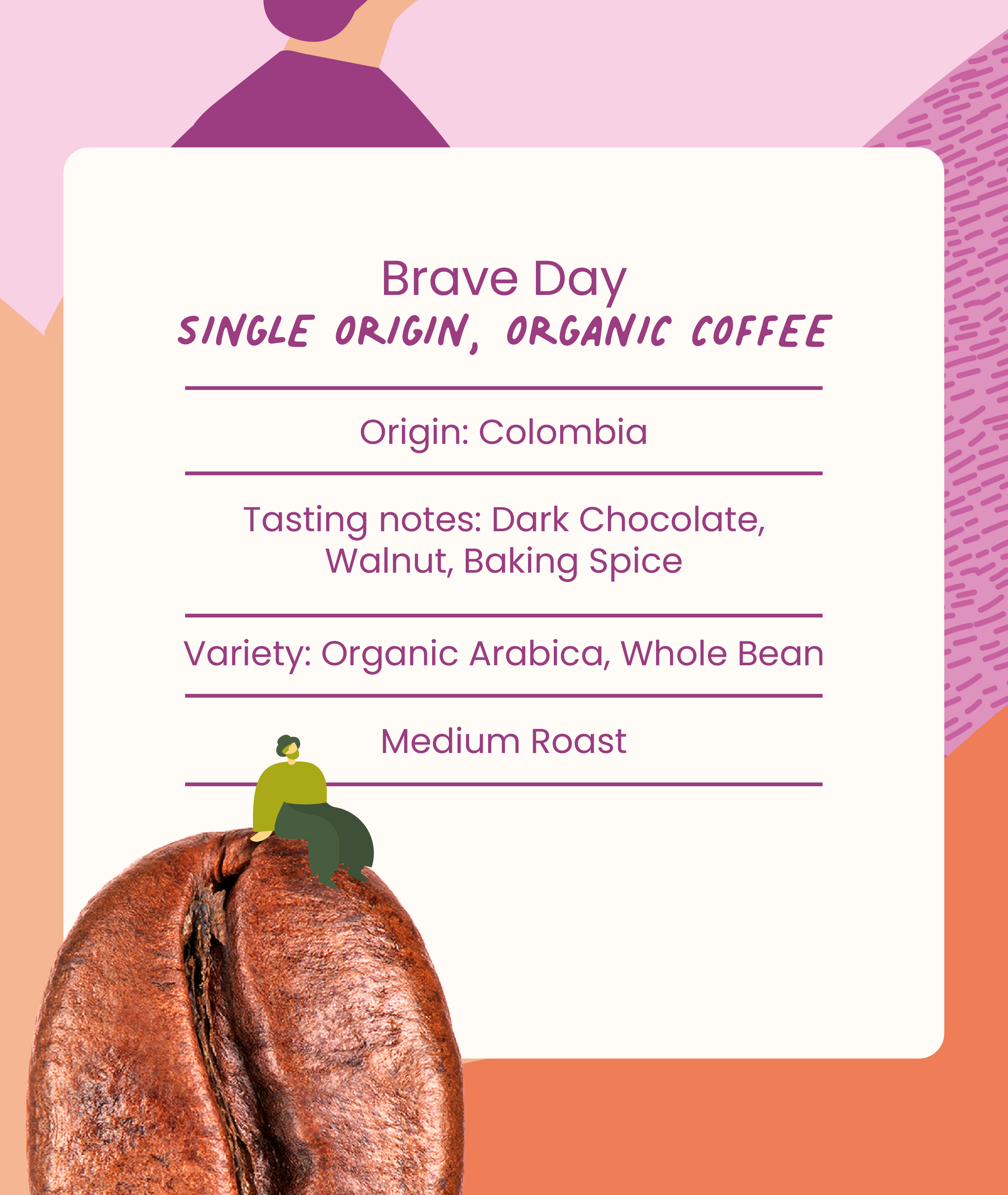 Brave Day Coffee, Whole Bean, Med Roast – Bundle (2, 4, or 6-Pack