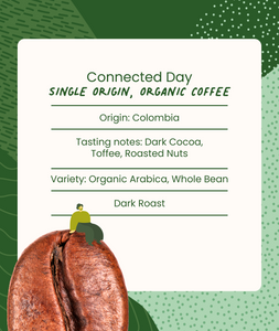 Whole Bean, Dark Roast Connected Day Coffee, 12oz.